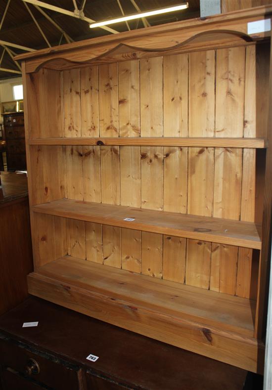 Small pine open bookcase